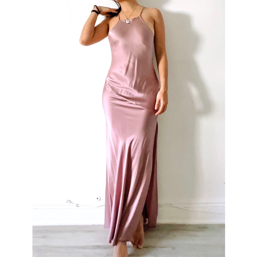 100% Silk Charmeuse Vintage Slip Dress
